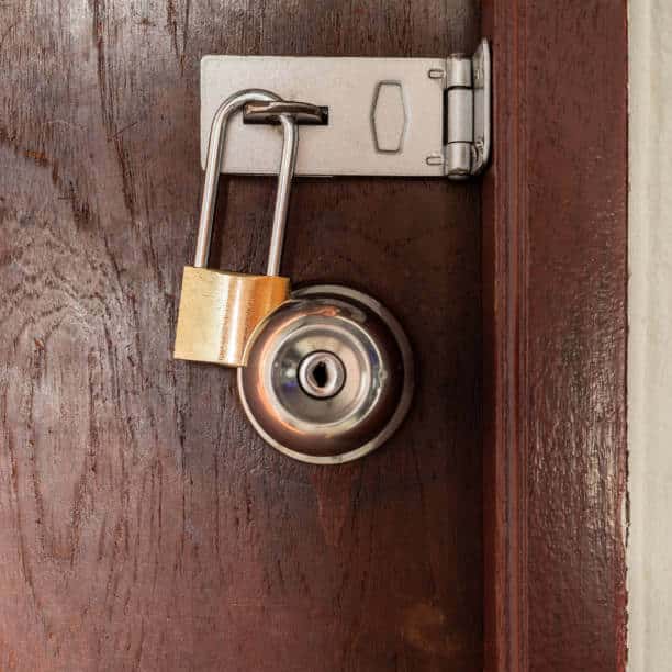 bedroom door padlock